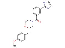 4-[3-(1H-imidazol-2-yl)benzoyl]-2-(4-methoxybenzyl)morpholine