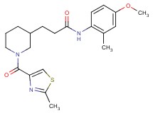 N-(4-methoxy-2-methylphenyl)-3-{1-[(2-methyl-1,3-thiazol-4-yl)carbonyl]-3-piperidinyl}propanamide