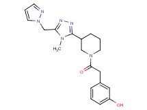 3-(2-{3-[4-methyl-5-(1H-pyrazol-1-ylmethyl)-4H-1,2,4-triazol-3-yl]piperidin-1-yl}-2-oxoethyl)phenol