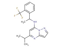5-isopropyl-N-{1-[2-(trifluoromethyl)phenyl]ethyl}pyrazolo[1,5-a]pyrimidin-7-amine