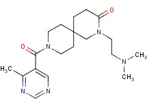 2-[2-(dimethylamino)ethyl]-9-[(4-methylpyrimidin-5-yl)carbonyl]-2,9-diazaspiro[5.5]undecan-3-one