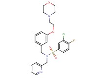 3-chloro-4-fluoro-N-{3-[2-(4-morpholinyl)ethoxy]benzyl}-N-(2-pyridinylmethyl)benzenesulfonamide