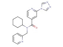 N-cyclohexyl-N-(pyridin-2-ylmethyl)-2-(4H-1,2,4-triazol-4-yl)isonicotinamide