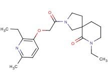 7-ethyl-2-{[(2-ethyl-6-methyl-3-pyridinyl)oxy]acetyl}-2,7-diazaspiro[4.5]decan-6-one