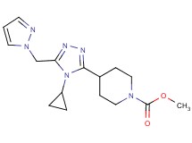 methyl 4-[4-cyclopropyl-5-(1H-pyrazol-1-ylmethyl)-4H-1,2,4-triazol-3-yl]piperidine-1-carboxylate