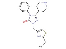 2-[(2-ethyl-1,3-thiazol-4-yl)methyl]-4-phenyl-5-(4-piperidinyl)-2,4-dihydro-3H-1,2,4-triazol-3-one hydrochloride
