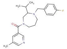 1-(4-fluorobenzyl)-2-isopropyl-4-[(5-methylpyridin-3-yl)carbonyl]-1,4-diazepane
