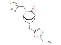 (1S*,5R*)-3-[(5-ethyl-1,3,4-oxadiazol-2-yl)methyl]-6-(1,3-thiazol-4-ylmethyl)-3,6-diazabicyclo[3.2.2]nonan-7-one