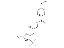 2-ethyl-N-{2-methyl-3-[3-methyl-5-(trifluoromethyl)-1H-pyrazol-1-yl]propyl}-5-pyrimidinecarboxamide