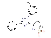 N-{1-[1-(3-methylphenyl)-3-phenyl-1H-1,2,4-triazol-5-yl]ethyl}methanesulfonamide