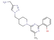 2-[4-(4-{[4-(aminomethyl)-1H-1,2,3-triazol-1-yl]methyl}piperidin-1-yl)-6-methylpyrimidin-2-yl]phenol