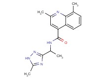 2,8-dimethyl-N-[1-(5-methyl-1H-1,2,4-triazol-3-yl)ethyl]-4-quinolinecarboxamide