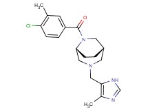 (1S*,5R*)-6-(4-chloro-3-methylbenzoyl)-3-[(4-methyl-1H-imidazol-5-yl)methyl]-3,6-diazabicyclo[3.2.2]nonane