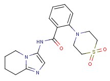 2-(1,1-dioxidothiomorpholin-4-yl)-N-(5,6,7,8-tetrahydroimidazo[1,2-a]pyridin-3-yl)benzamide