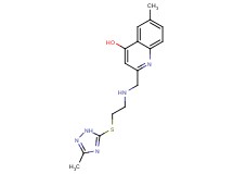 6-methyl-2-[({2-[(3-methyl-1H-1,2,4-triazol-5-yl)thio]ethyl}amino)methyl]quinolin-4-ol