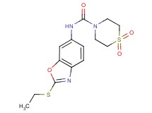 N-[2-(ethylthio)-1,3-benzoxazol-6-yl]thiomorpholine-4-carboxamide 1,1-dioxide