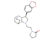 1-{2-[(2R*,3S*,6R*)-3-(1,3-benzodioxol-5-yl)-1,5-diazatricyclo[5.2.2.0~2,6~]undec-5-yl]ethyl}-2-pyrrolidinone
