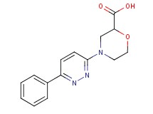 4-(6-phenyl-3-pyridazinyl)-2-morpholinecarboxylic acid