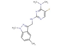 N~2~-[(1,5-dimethyl-1H-indazol-3-yl)methyl]-5-fluoro-N~4~,N~4~-dimethylpyrimidine-2,4-diamine