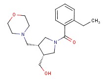 [(3R*,4R*)-1-(2-ethylbenzoyl)-4-(morpholin-4-ylmethyl)pyrrolidin-3-yl]methanol