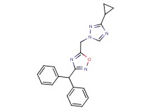 5-[(3-cyclopropyl-1H-1,2,4-triazol-1-yl)methyl]-3-(diphenylmethyl)-1,2,4-oxadiazole