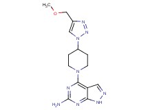4-{4-[4-(methoxymethyl)-1H-1,2,3-triazol-1-yl]piperidin-1-yl}-1H-pyrazolo[3,4-d]pyrimidin-6-amine