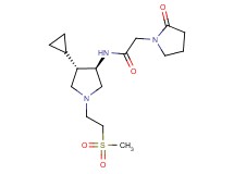 N-{rel-(3R,4S)-4-cyclopropyl-1-[2-(methylsulfonyl)ethyl]-3-pyrrolidinyl}-2-(2-oxo-1-pyrrolidinyl)acetamide hydrochloride