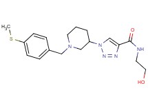 N-(2-hydroxyethyl)-1-{1-[4-(methylthio)benzyl]-3-piperidinyl}-1H-1,2,3-triazole-4-carboxamide