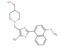 (1-{[2-(4-methoxy-1-naphthyl)-5-methyl-1,3-oxazol-4-yl]methyl}piperidin-4-yl)methanol