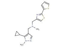 1-(5-cyclopropyl-1-methyl-1H-pyrazol-4-yl)-N-methyl-N-{[2-(2-thienyl)-1,3-thiazol-4-yl]methyl}methanamine