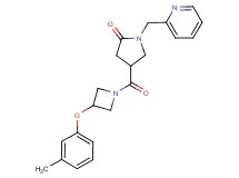 4-{[3-(3-methylphenoxy)-1-azetidinyl]carbonyl}-1-(2-pyridinylmethyl)-2-pyrrolidinone