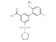 5'-fluoro-2'-methoxy-5-(pyrrolidin-1-ylsulfonyl)biphenyl-3-carboxylic acid