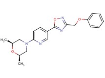 (2R*,6S*)-2,6-dimethyl-4-{5-[3-(phenoxymethyl)-1,2,4-oxadiazol-5-yl]-2-pyridinyl}morpholine