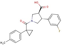 (3S*,4R*)-4-(3-fluorophenyl)-1-{[1-(4-methylphenyl)cyclopropyl]carbonyl}pyrrolidine-3-carboxylic acid