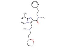 N,8-dimethyl-3-({methyl[2-(tetrahydro-2H-pyran-2-yl)ethyl]amino}methyl)-N-(2-phenylethyl)imidazo[1,2-a]pyridine-2-carboxamide