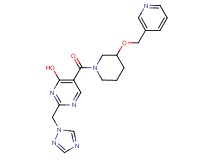 5-{[3-(pyridin-3-ylmethoxy)piperidin-1-yl]carbonyl}-2-(1H-1,2,4-triazol-1-ylmethyl)pyrimidin-4-ol