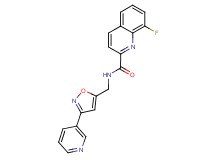 8-fluoro-N-{[3-(3-pyridinyl)-5-isoxazolyl]methyl}-2-quinolinecarboxamide