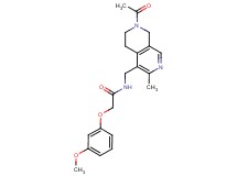 N-[(7-acetyl-3-methyl-5,6,7,8-tetrahydro-2,7-naphthyridin-4-yl)methyl]-2-(3-methoxyphenoxy)acetamide