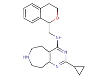 2-cyclopropyl-N-(3,4-dihydro-1H-isochromen-1-ylmethyl)-6,7,8,9-tetrahydro-5H-pyrimido[4,5-d]azepin-4-amine dihydrochloride