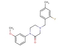4-(2-fluoro-4-methylbenzyl)-1-(3-methoxyphenyl)-2-piperazinone