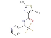 2,5-dimethyl-N-(2,2,2-trifluoro-1-pyridin-3-ylethyl)-1,3-thiazole-4-carboxamide