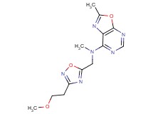 N-{[3-(2-methoxyethyl)-1,2,4-oxadiazol-5-yl]methyl}-N,2-dimethyl[1,3]oxazolo[5,4-d]pyrimidin-7-amine