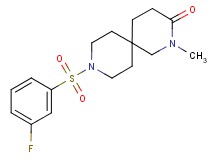 9-[(3-fluorophenyl)sulfonyl]-2-methyl-2,9-diazaspiro[5.5]undecan-3-one