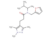 N-(1,2-dimethylpropyl)-N-(2-furylmethyl)-3-(1,3,5-trimethyl-1H-pyrazol-4-yl)propanamide