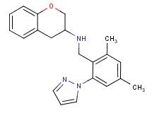 3,4-dihydro-2H-chromen-3-yl[2,4-dimethyl-6-(1H-pyrazol-1-yl)benzyl]amine