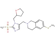 2-{[2-(methylsulfonyl)-1-(tetrahydro-2-furanylmethyl)-1H-imidazol-5-yl]methyl}-6-(methylthio)-1,2,3,4-tetrahydroisoquinoline