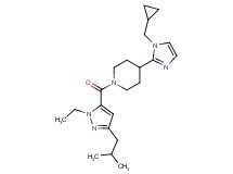 4-[1-(cyclopropylmethyl)-1H-imidazol-2-yl]-1-[(1-ethyl-3-isobutyl-1H-pyrazol-5-yl)carbonyl]piperidine