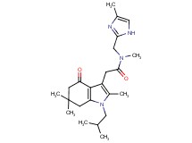 2-(1-isobutyl-2,6,6-trimethyl-4-oxo-4,5,6,7-tetrahydro-1H-indol-3-yl)-N-methyl-N-[(4-methyl-1H-imidazol-2-yl)methyl]acetamide
