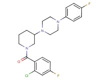 1-[1-(2-chloro-4-fluorobenzoyl)-3-piperidinyl]-4-(4-fluorophenyl)piperazine