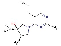 (3R*,4R*)-3-cyclopropyl-4-methyl-1-(2-methyl-5-propylpyrimidin-4-yl)pyrrolidin-3-ol